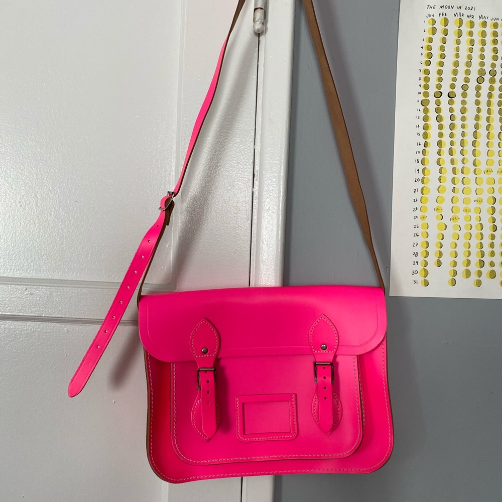 Neon Pink Cambridge Satchel Company Handbag